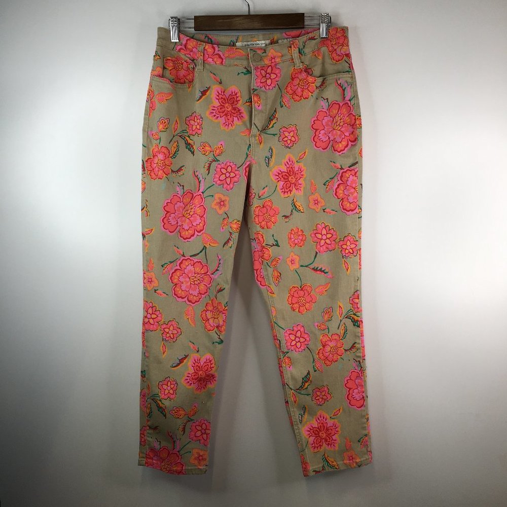 Jones New York Soho Ankle Floral Slimming Features Pants 16